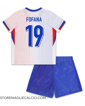 Francia Youssouf Fofana #19 Maglia Gara Trasferta Repliche Europei 2024 Bambino